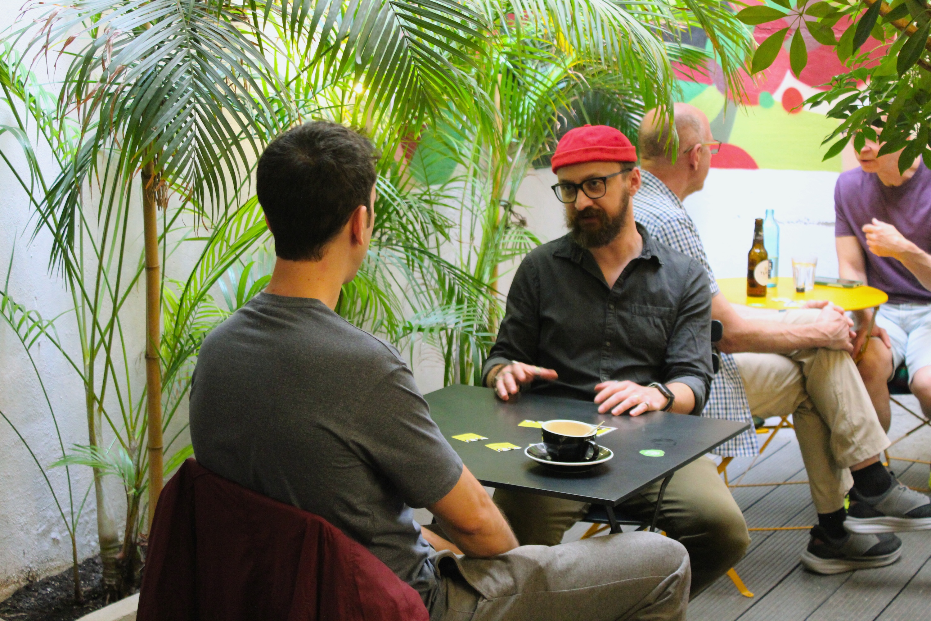 Two people deep in conversation at an Introverts Social Club event